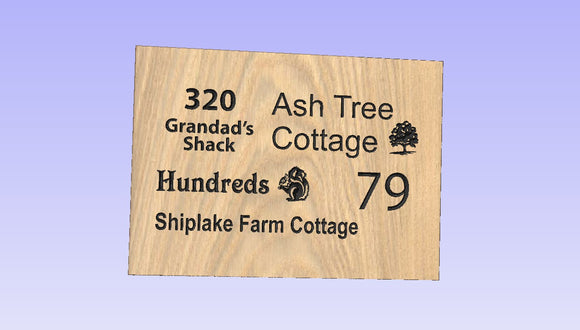 Custom Order 5 oak signs