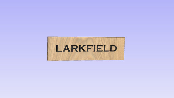 Custom order oak sign 150x500mm