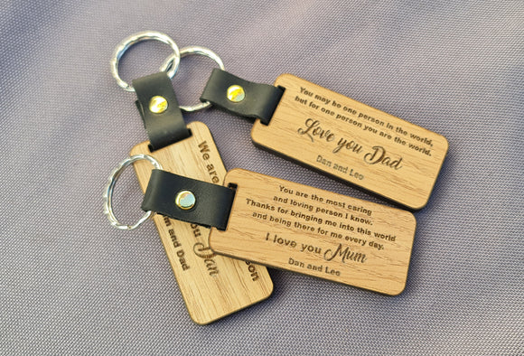 Personalised Wooden Keyring Any Name Symbol Or Picture Engraved Keychain,Dad gift ,mum ,grandad