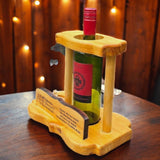 Personalised Wine Butler, Wooden bottle and glass holder. Ideal gift for couples, anniversary, wedding