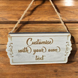 Personalised Wooden Sign ,OakHanging Plaque ,Gifts Custom ,Any Text Quotes Fun Gift Personalized Custom