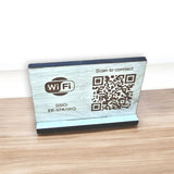 Personalized Wooden QR Code Sign for Business Logos and Menus