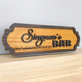 Custom Wooden Sign for Home Bar - Unique Personalized Gift