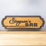 Custom Wooden Sign for Home Bar - Unique Personalized Gift