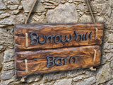 Personalised Oak Door Sign ,Outdoor House Plaque,Rustic Barn sign,Farm sign