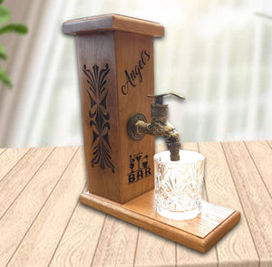 Personalized Embossed Name Wooden Whiskey Dispenser, Wood Dispenser, Liquor Dispenser, Whiskey Fountain, Beverage Dispenser, Drink Dispenser