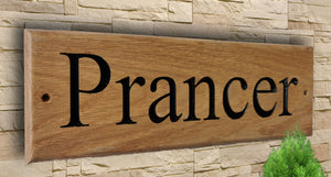 Personalised Oak House Sign  Custom Carved Wooden Name Plaque Engraved Outdoor