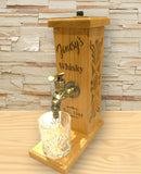 Personalized Embossed Named Wooden Whiskey Dispenser, Bar, Home Bar, Pub and Pub Shed, Wine, Vodka, Liquor Dispenser, Wood Drink Fountain