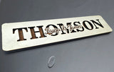 Personalised Wooden Family Name Sign Custom Wedding Gift Plaque