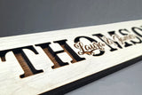 Personalised Wooden Family Name Sign Custom Wedding Gift Plaque