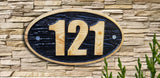 Personalized 3D Carved Home Number Wooden Oak/Pine Sign Plaque Outdoor