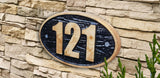 Personalized 3D Carved Home Number Wooden Oak/Pine Sign Plaque Outdoor