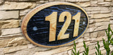 Personalized 3D Carved Home Number Wooden Oak/Pine Sign Plaque Outdoor