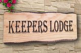 Personalized Oak Carved Rustic Wooden Home House Number Name Sign Plaque 6"x17"