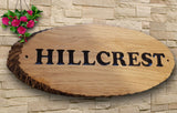 Personalised Oak Carved Words Letters Numbers Wooden House Sign Plaque Outdoor