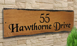 Personalized Oak Carved Wooden Home House Number Name Rustic Sign Plaque Outdoor