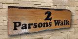 Personalized Oak Carved Wooden Home House Number Name Rustic Sign Plaque Outdoor