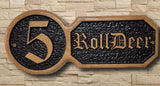 Personalized Oak Carved Wooden Home House Number Name Sign Plaque Outdoor