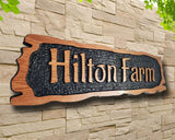 Personalized carved engraved house wooden oak Rustic sign plaque