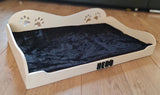 Wooden Personalised Dog Cat Bed Handmade Pet Crate Sofa MDF Wood many colours