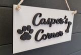 Personalised Pet Wooden Plaque Dog Cat Name Sign Rustic Unique Gift Indoor