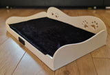 Wooden Personalised Dog Cat Bed Handmade Pet Crate Sofa MDF Wood many colours