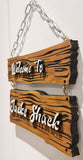 Personalised Carved Engraved Wooden Door Hanging Swing Sign House Outdoor Plaque