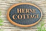 PERSONALISED  CARVED  WOODEN OAK  ADDRESS SIGN HOUSE NAME OUTDOOR PLAQUE